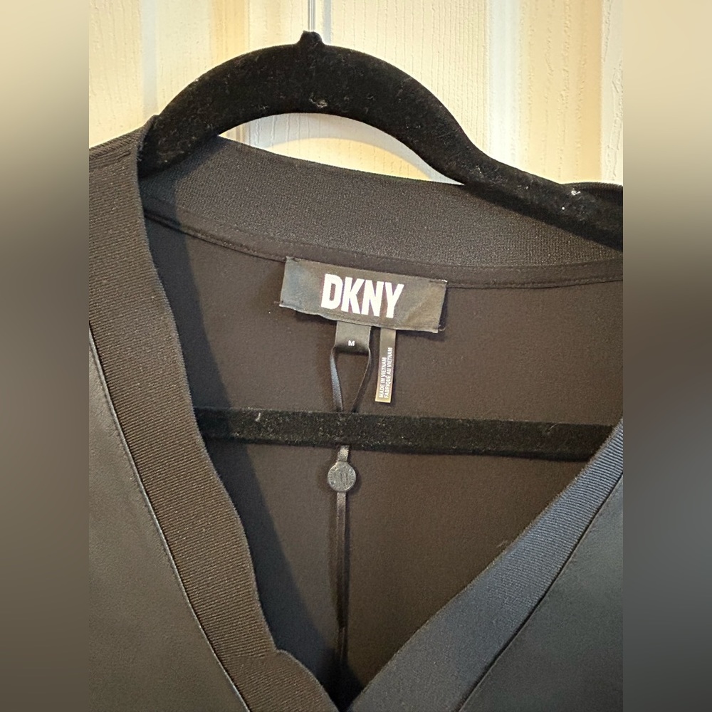DKNY faux leather top